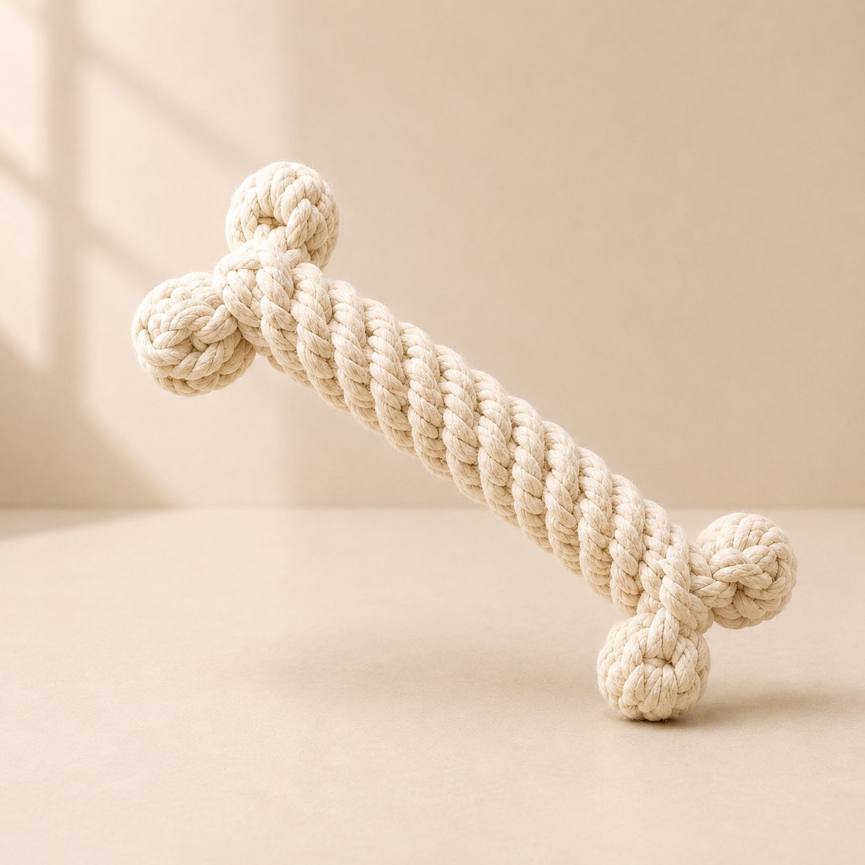 The Jumbo White Rope Bone Toy