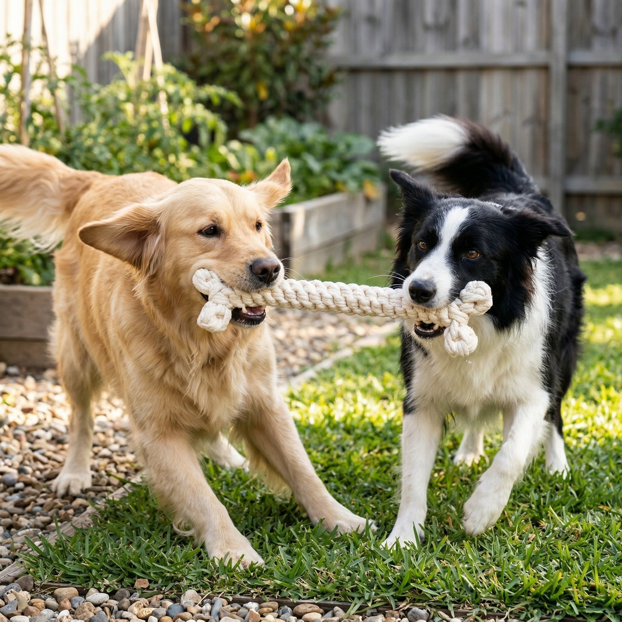 The Jumbo White Rope Bone Toy