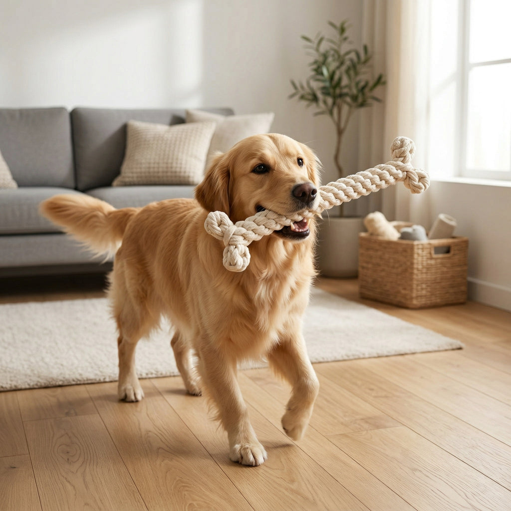 The Jumbo White Rope Bone Toy